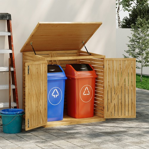 Wooden shed for dual - shed, wheelie