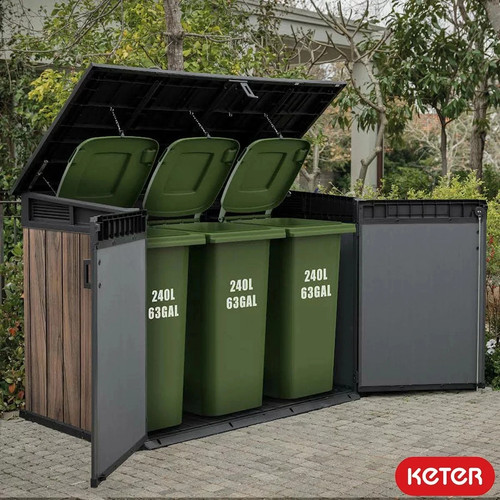 Plastic garden storage shed - plastic,