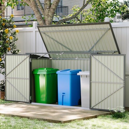 Garden lockable bicycle shed - bicycle,