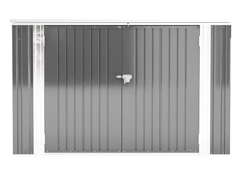 Metal outdoor bicycle shed - bicycle,