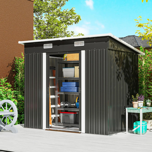 Outdoor storage shed 7x4ft - storage,