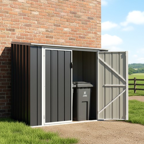 Outdoor lockable bicycle shed - bicycle,