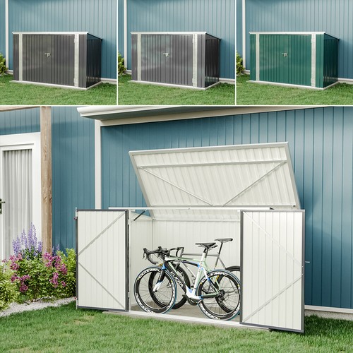 Double steel wheelie bin store - bin,