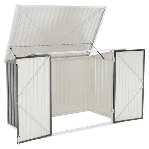 Outdoor lockable bike shed - bike,