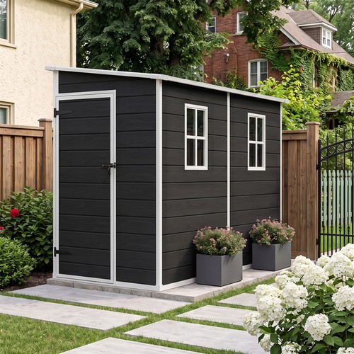 8x4ft plastic garden storage - garden,