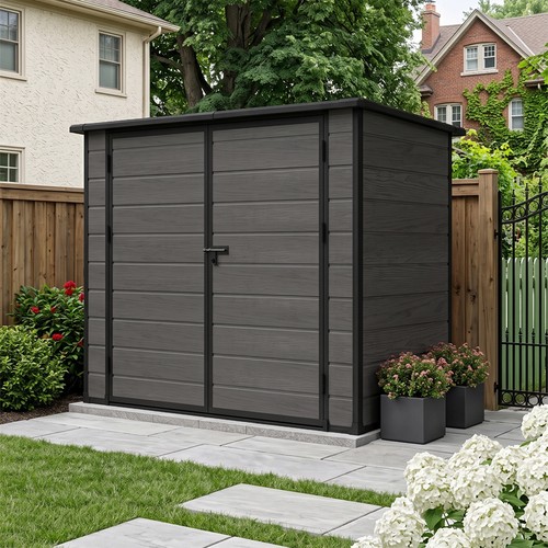 Plastic garden shed - plastic,